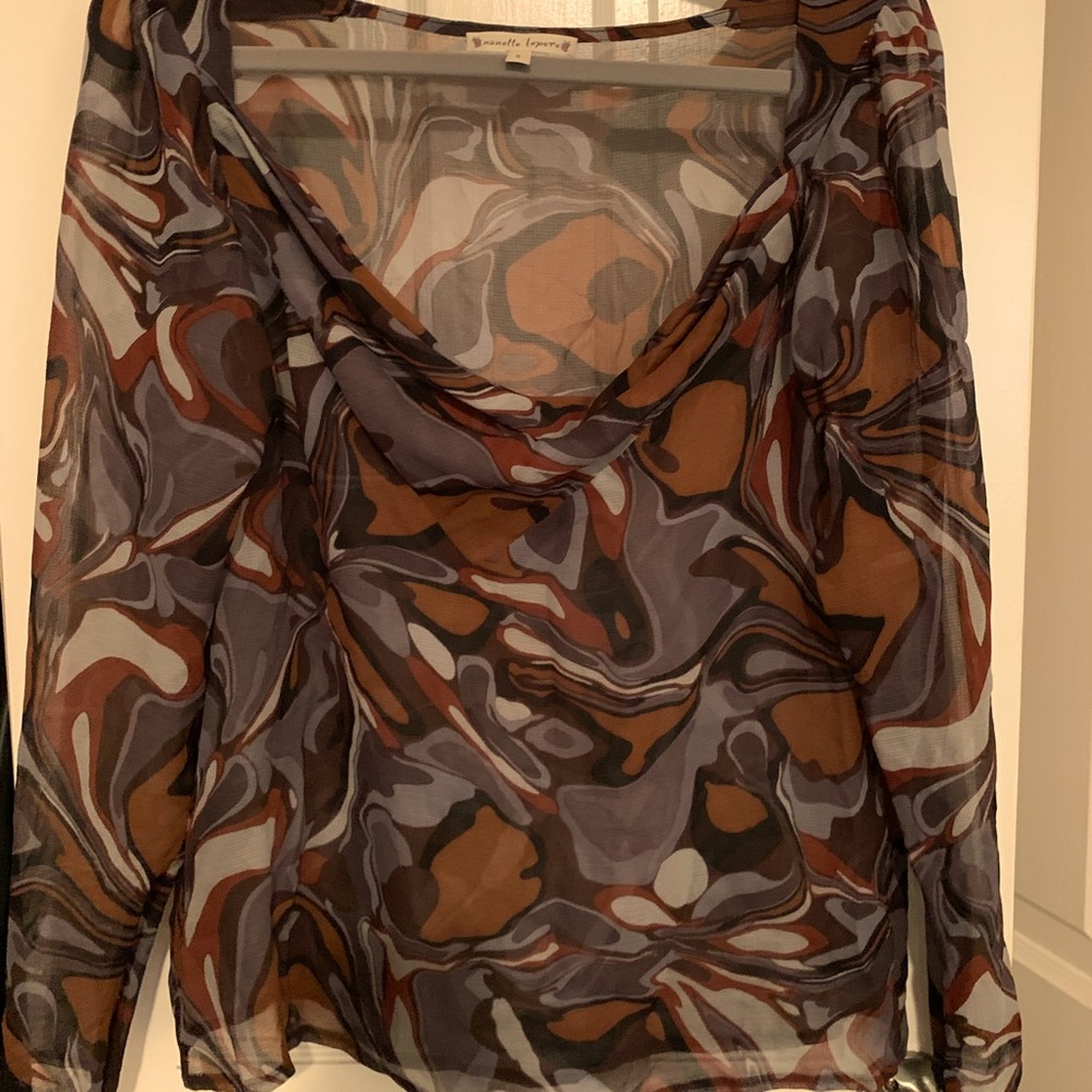 Nanette La Pore Sheer blouse size 8